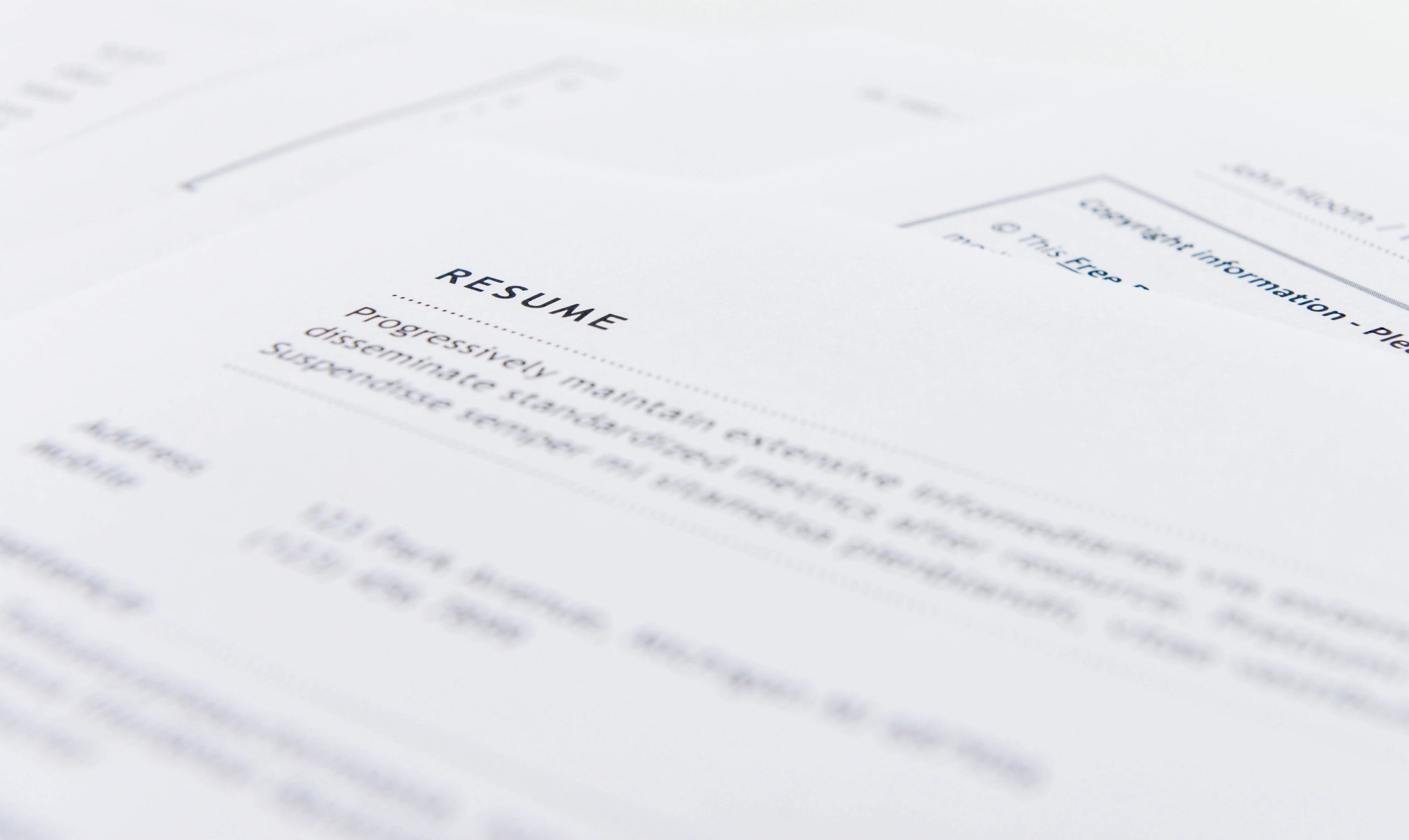 Resume for applying the job